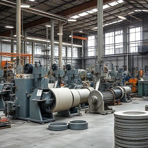 factory building with equipment